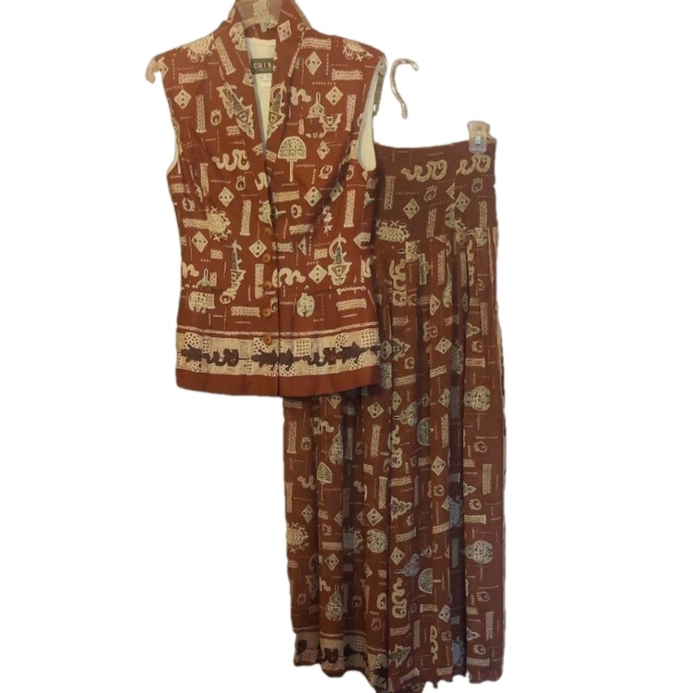 Crisca Women's  Ultra Wide Leg Pant Suit Size 34/36 (6-8)